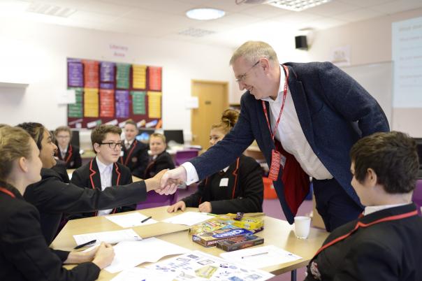 Mondelēz International UK head, Mike Taylor, shared his experience with the pupils