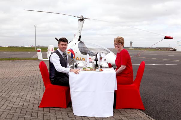 1879 Director Gary Hutchinson with Airshow Director Sue Stanhope