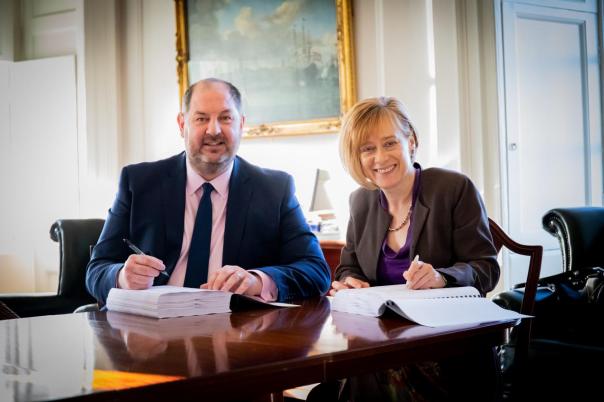 Andrew Wilkinson and Professor Jane Harrington 