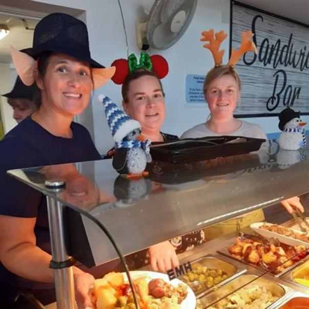 Torfaen Council servers more than 7,000 turkey school dinners 