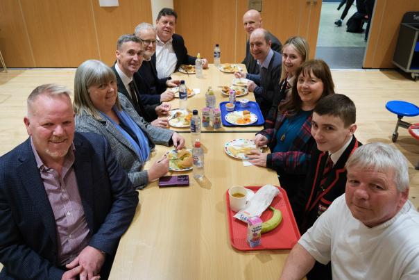 School in East Ayrshire welcomes council members to enjoy sustainable meal