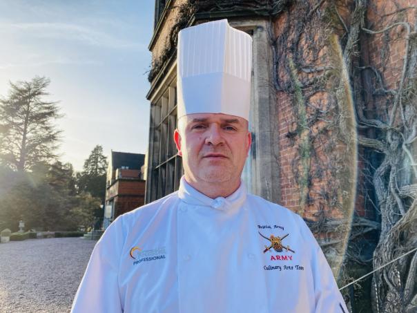 James St Claire-Jones, Executive Head Chef at Hoarcross Hall Hotel & Spa and member of the British Army Culinary Arts team James St Claire-Jones, Executive Head Chef at Hoarcross Hall Hotel & Spa and member of the British Army Culinary Arts team