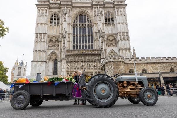 The Queen joins National Harvest Service at Westminster Abbey The Queen joins National Harvest Service at Westminster Abbey