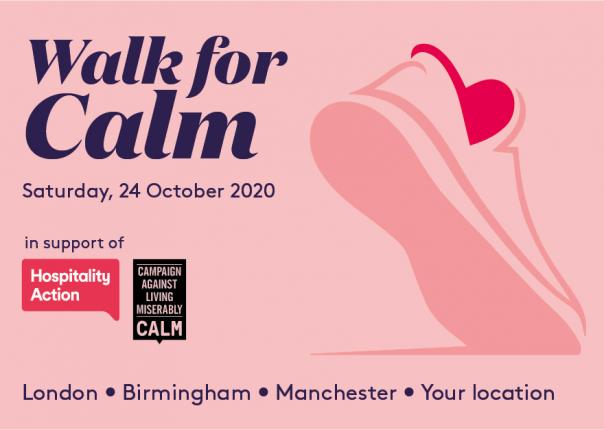 walk for calm hospitality mental health wellbeing charity fundraising