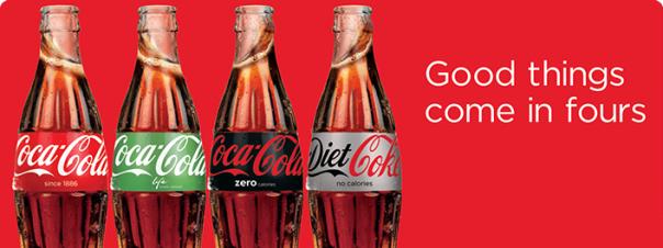 All four Coca-Cola products will be marketed under one brand