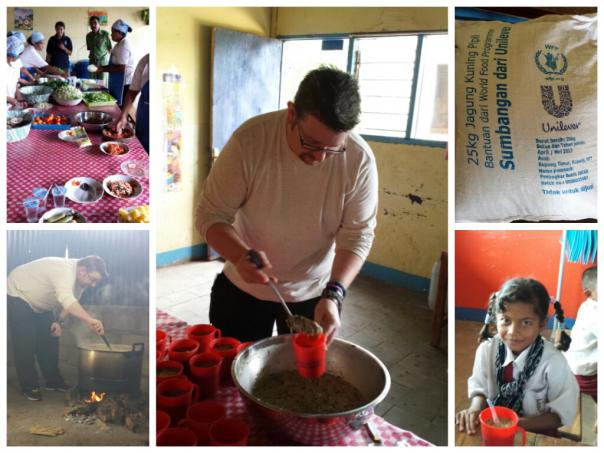 Unilever chef Andy Lagor visits an Indonesian school