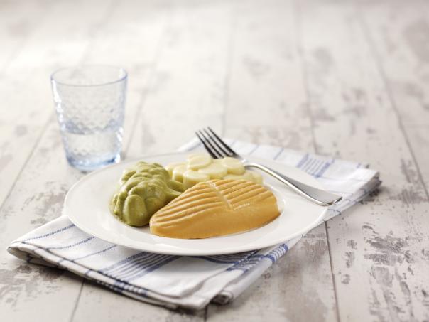 Pureed Salmon Supreme with Broccoli and Saute Potatoes Apetito launches new range to aid dysphagia sufferers