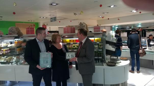 Artizian Catering receive the Allergen Accreditation Award at the Telegraph Media Group Headquaters. Artizian Catering, Allergen Accreditation, Telegraph Media Group, images