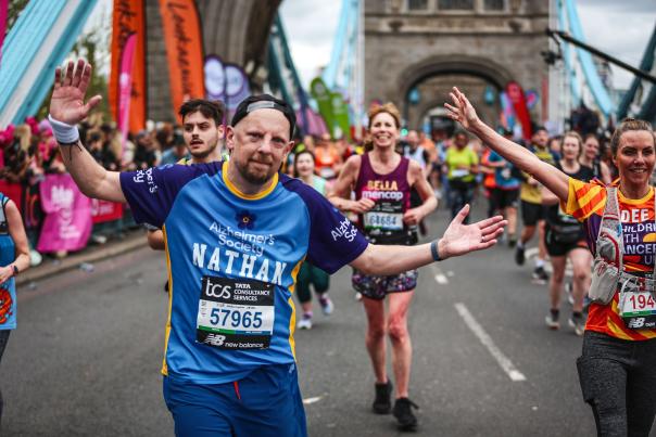Nathan Ashworth running the 2024 London Marathon Nathan Ashworth running the 2024 London Marathon