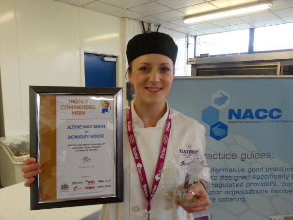 Winner Jennie-May Smith pictured after winning her regional final Jennie-May Smith, Care Cook of the Year 2014