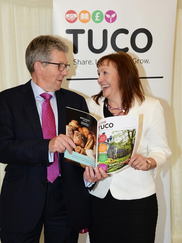 Julie Barker with MP Don Foster at the TUCO re-launch