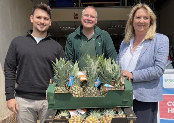 Pineapple Recruitment makes donation to local foodbank Pineapple Recruitment makes donation to local foodbank