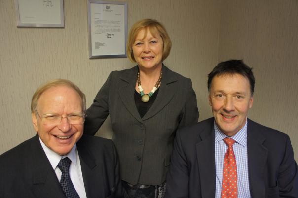 Redcliffe chairman and chief executive Clive Stone with newly appointed managing director Simon Tupper and new ops director Jenny Roberts
