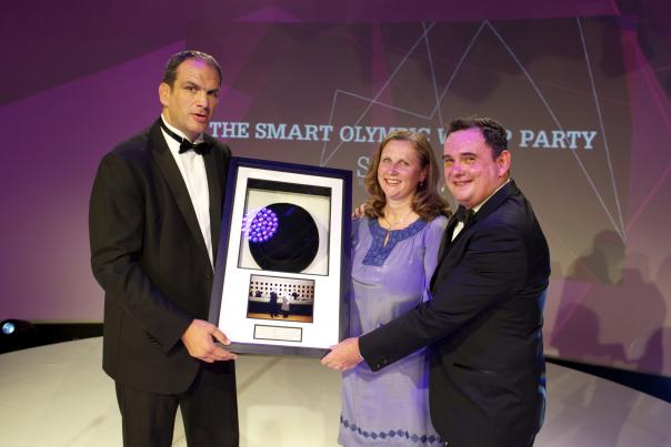 Martin Johnson with Angela Hartnett and Greg Lawson