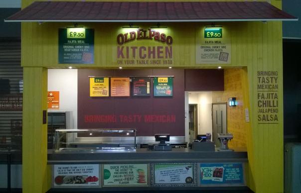 Old El Paso has two units in the arena, one serving nachos and the other fajitas Old El Paso Amadeus catering firm birmingham LG Arena
