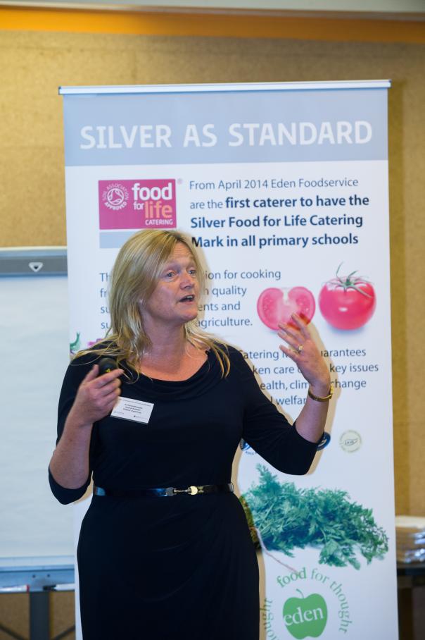 Patricia Mucavele speaking at an event last year Patricia Mucavele, Newsround, survey, children, food, images