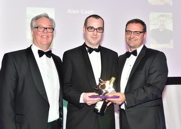 Perry Manor head chef Peter McGregor receiving his award at the Care UK RCS Stars Awards ceremony Perry Manor chef crowned Care UK’s chef of the year