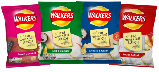 The Walkers range with the lunchtime offer