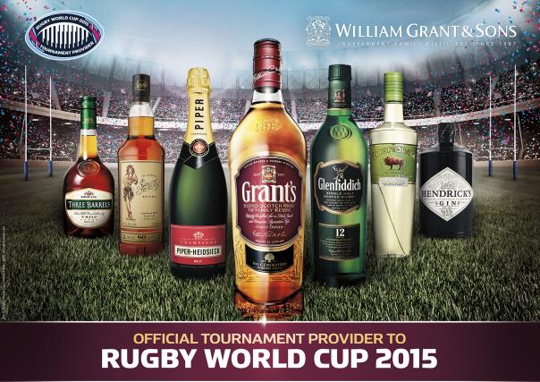William Grant & Sons named as official provider of Rugby World Cup 2015