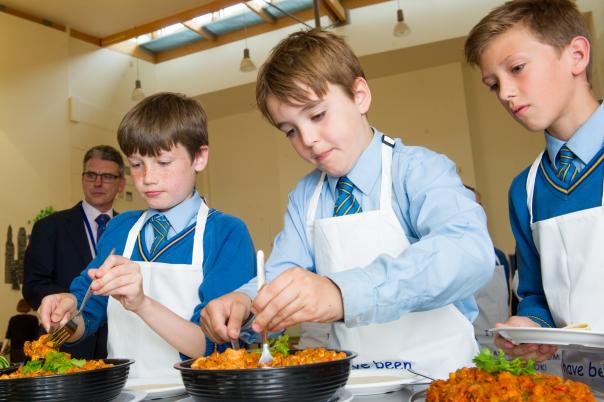 Larmenier and Sacred Heart pupils busy in the kitchen Pupils from Larmenier and Sacred Heart Catholic Primary School West London