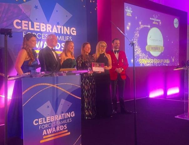 Compass Group wins business accolade at Forces Families Awards Compass Group wins business accolade at Forces Families Awards