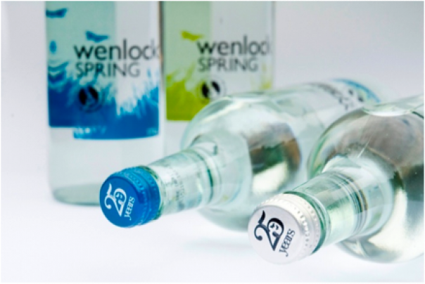 New bottle tops were created for the anniversary Wenlock Spring celebrates 25th anniversary