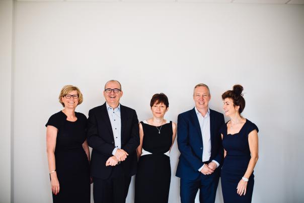Wilson Vale directors, Kathryn Pell-Walpole, Andrew Wilson, Esther Brookes, Alan Beddie and Carolyne Vale