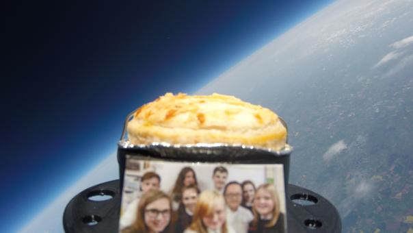 Pie high in the sky School children and Wrights send pie to space