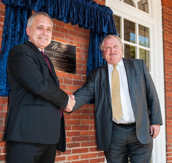 Supply Chain Academy director Yen Zaworsky with Lord Digby Jones