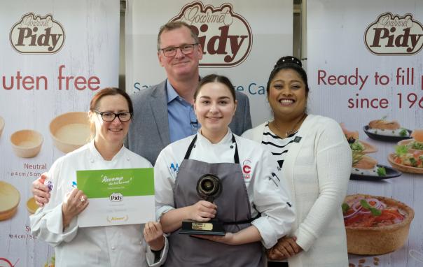 Winner Chloe Hammond with judges