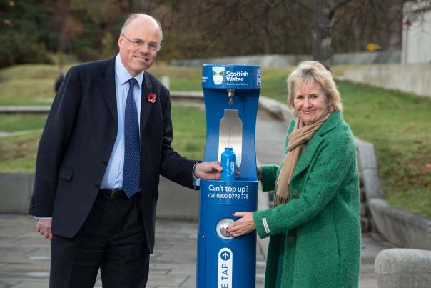 (L-R) Scottish Water chief executive, Douglas Millican and Cabinet Secretary for the Environment, Roseanna Cunningham