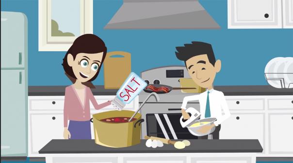 The two-minute long video encourages people to reduce salt intake