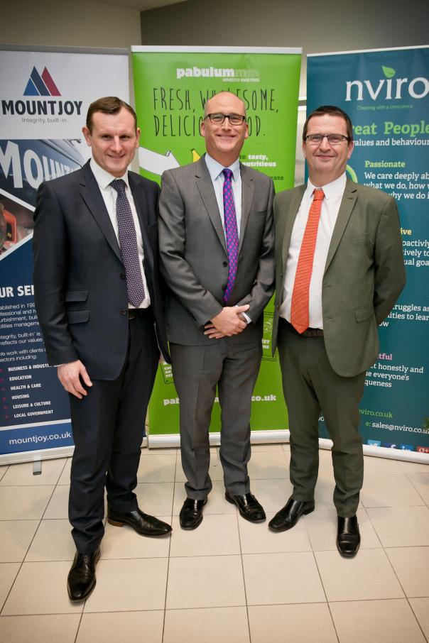 (L-R) Simon Ingram, managing director of Mountjoy; Nelson Williams, managing director of Pabulum; Brian Warren, managing director of Nviro