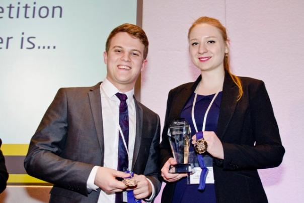 Debate winners: Lilla Ferencz and James Cussell