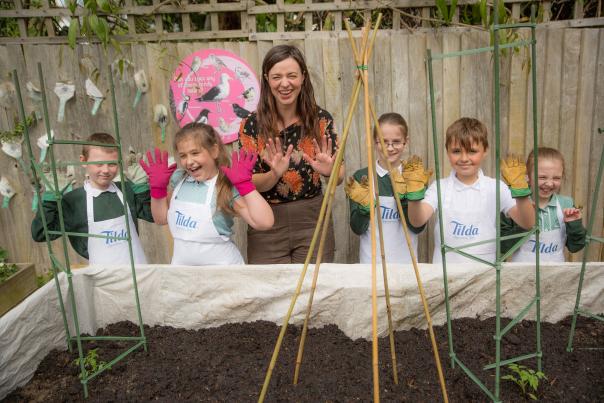 Frances Tophill leads a gardening masterclass for the school Tilda Together Frances Tophill Foresters School Wallingford