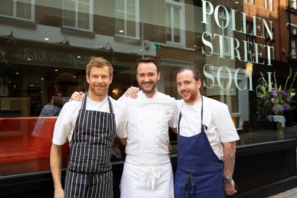 Tom Aitkens, Tom Sellers and Jason Atherton at Pollen Street Social
