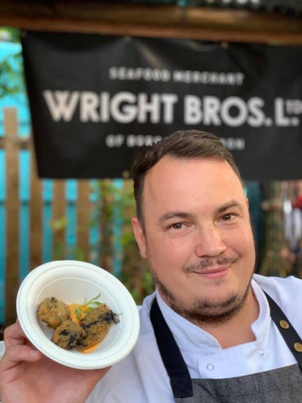 Wright Brothers' Michael Heins with the winning dish