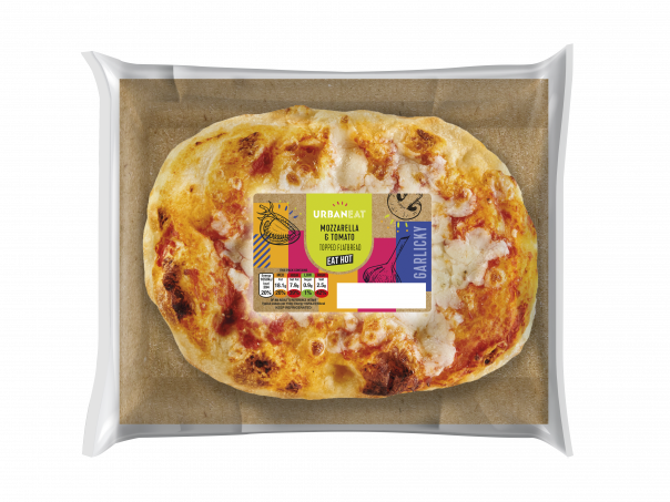 mozzarella & tomato topped flatbread, part of the new Street range URBAN eat unveils ‘fresh look’ in biggest ever launch
