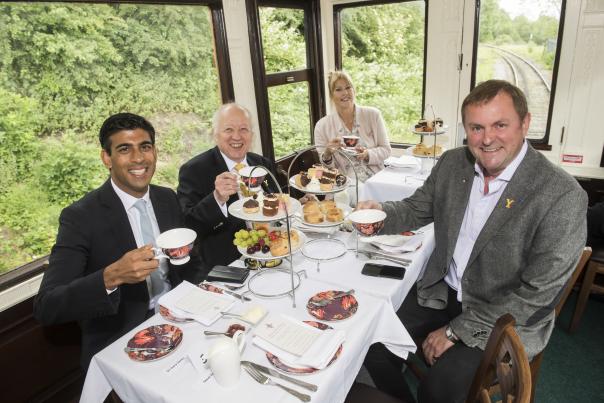 Local MPs and councillors attended the launch Wensleydale Railway launches afternoon tea service